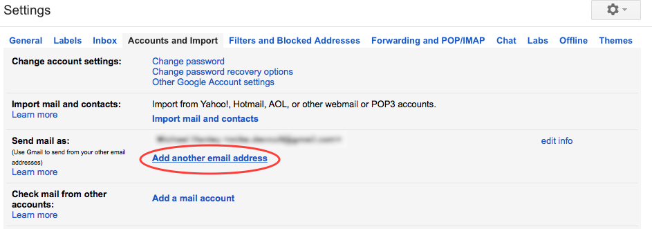 picture of add another email address box