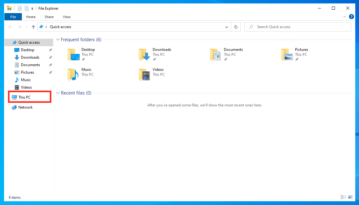 Windows File Explorer Menu
