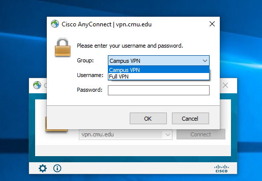 Cmu anyconnect vpn