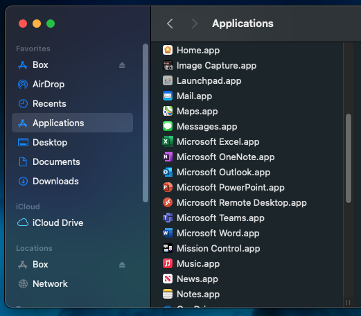 MacOS Applications folder