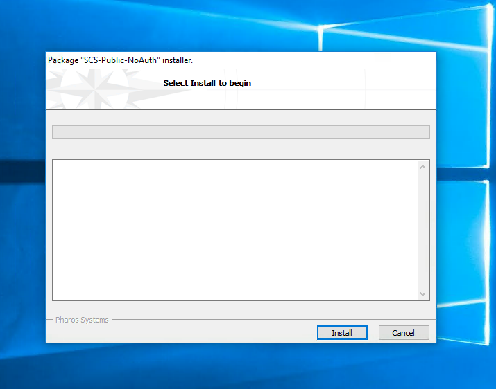 Screenshot of installer window